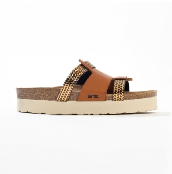 Sabot Lecce Camel et Doré – Image 3