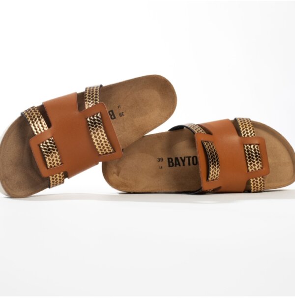 Sabot Lecce Camel et Doré – Image 2
