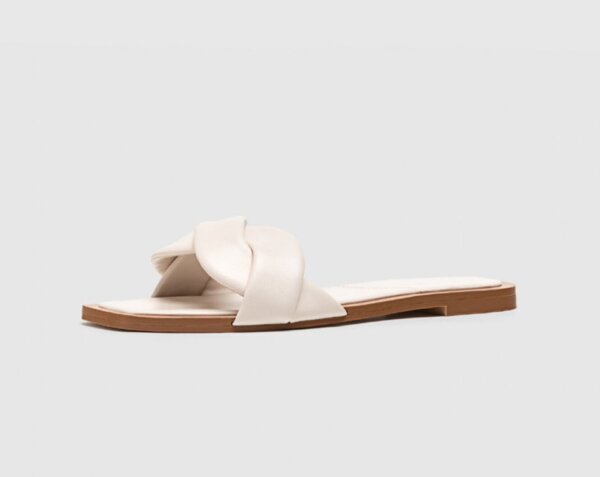 Mules Tressées Blanc