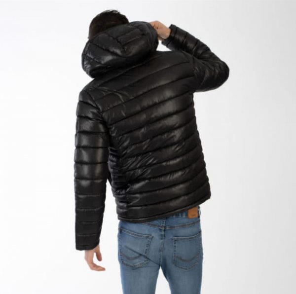 Doudoune Calenderhoo avec Capuche Noir – Image 4