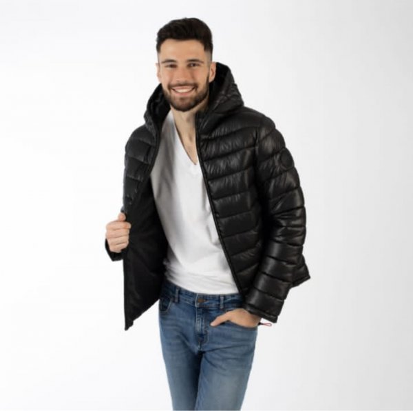 Doudoune Calenderhoo avec Capuche Noir