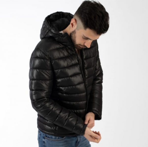 Doudoune Calenderhoo avec Capuche Noir – Image 3