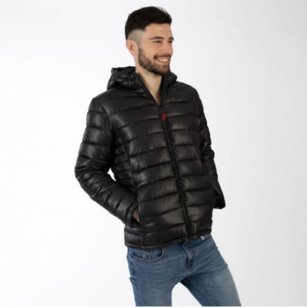 Doudoune Calenderhoo avec Capuche Noir – Image 2